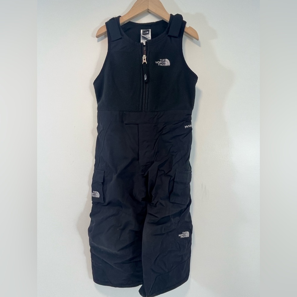 Kids North Face fleece snow bibs 3T